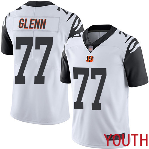 Cincinnati Bengals Limited White Youth Cordy Glenn Jersey NFL Footballl 77 Rush Vapor Untouchable